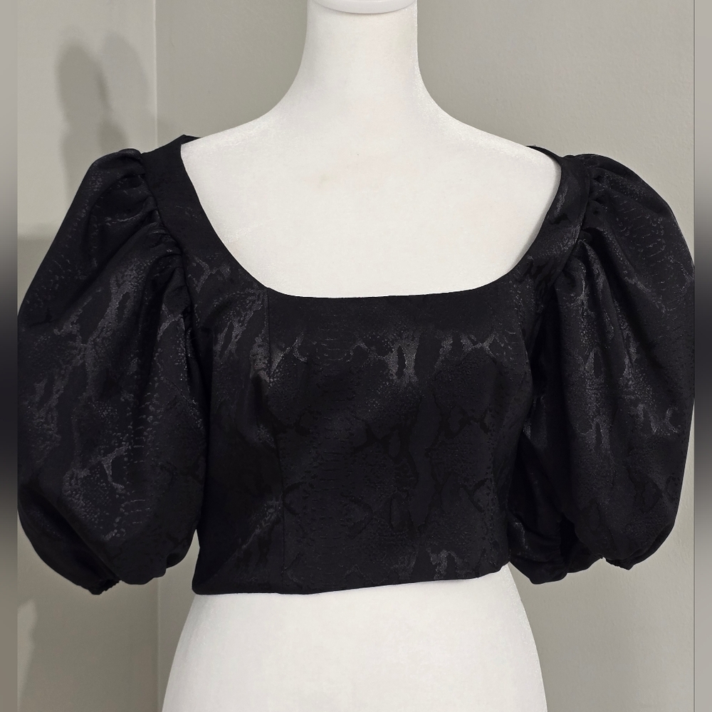 LPA Black Danuta Crop Top Women's Size Small - Picture 3 of 12
